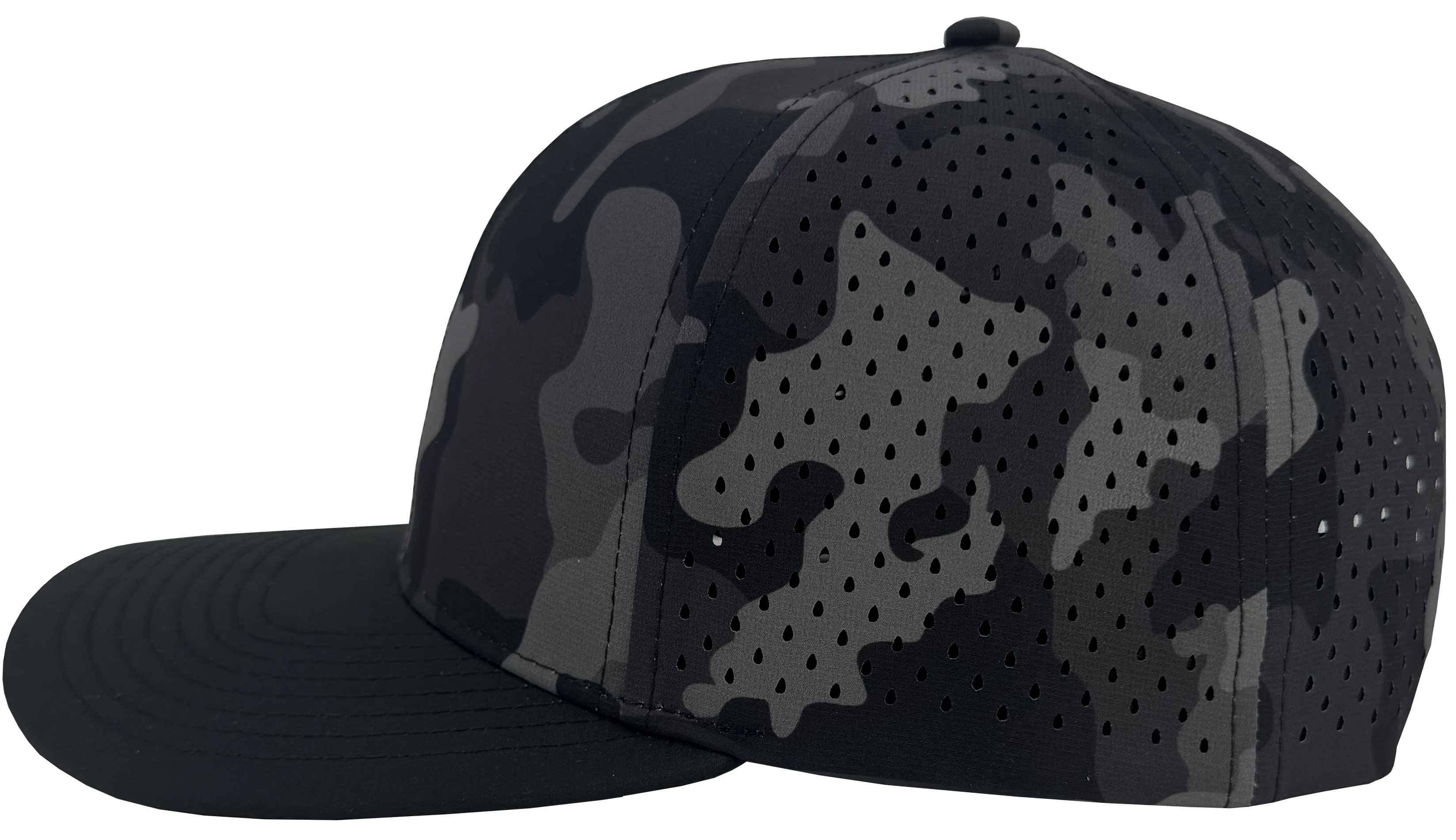 Custom hat for embroider 6 panel black camo