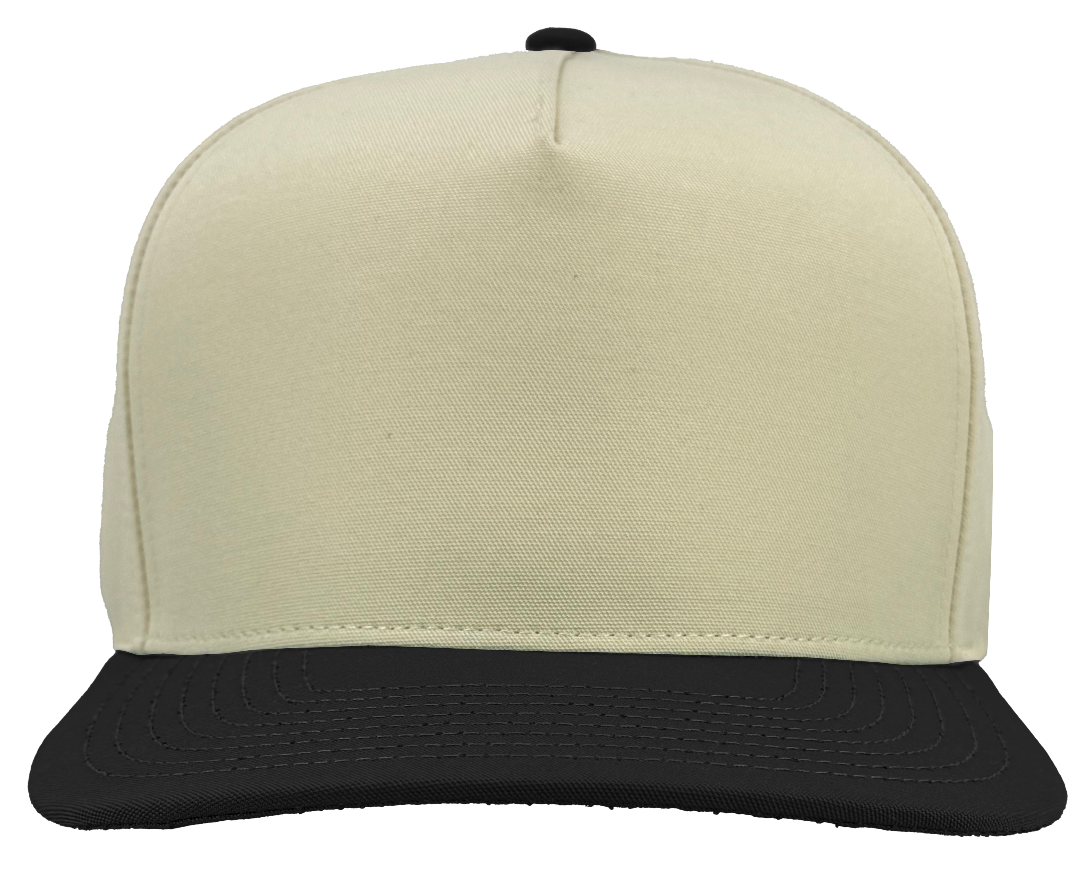 VINTAGE 5 PANEL bLACK WHITE Custom HAT
