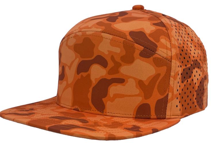 blaze orange old school camo osprey custom hat 