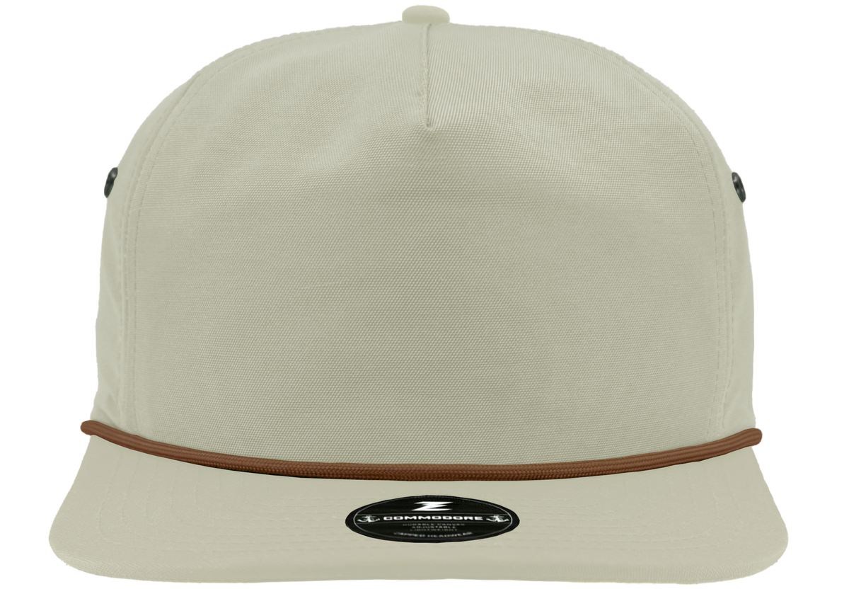 COMMODORE Custom Hat | 5 Panel Flat Brim Hat | Embroidery and other ...