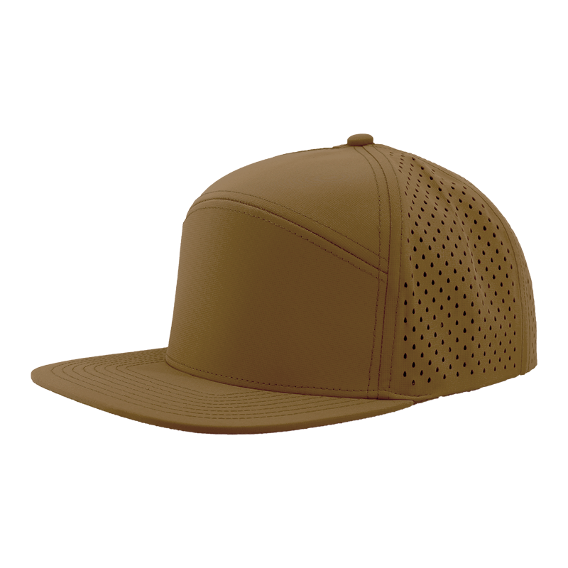 custom hat osprey caramel brown 7 panel flat bill