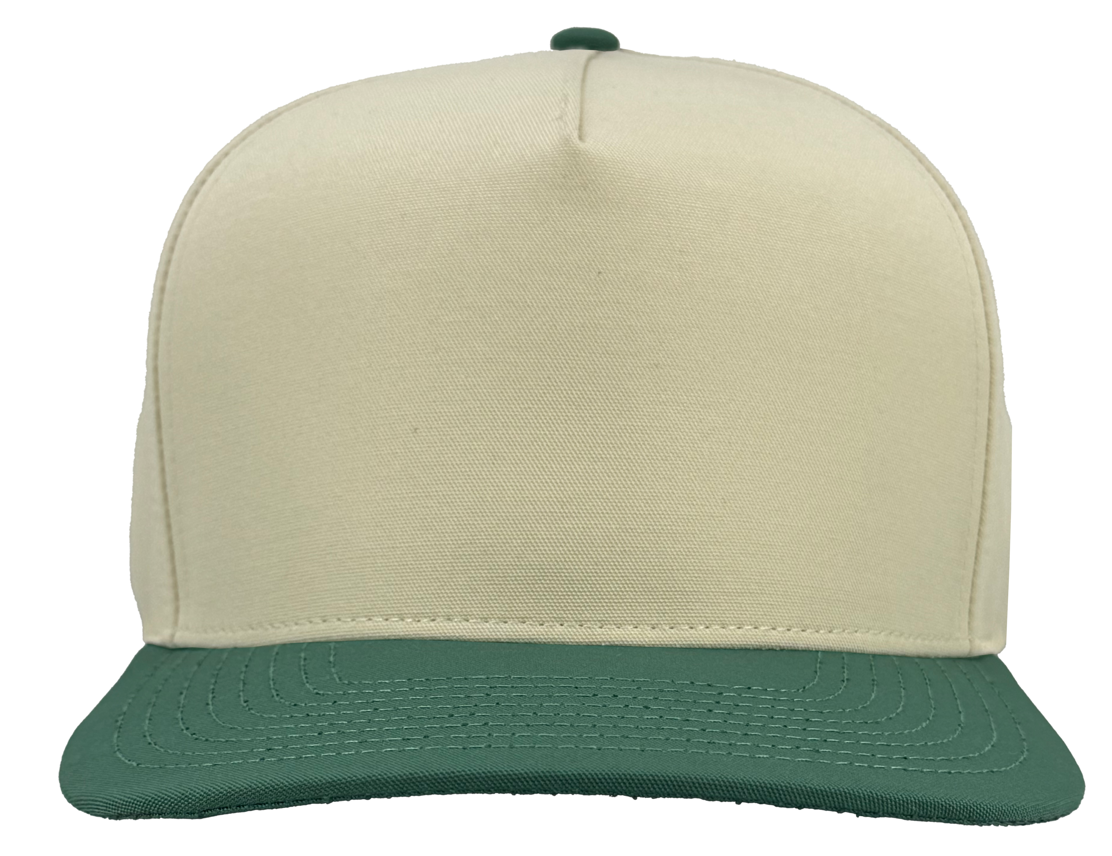 VINTAGE 5 PANEL MASTERS GREEN WHITE Custom HAT