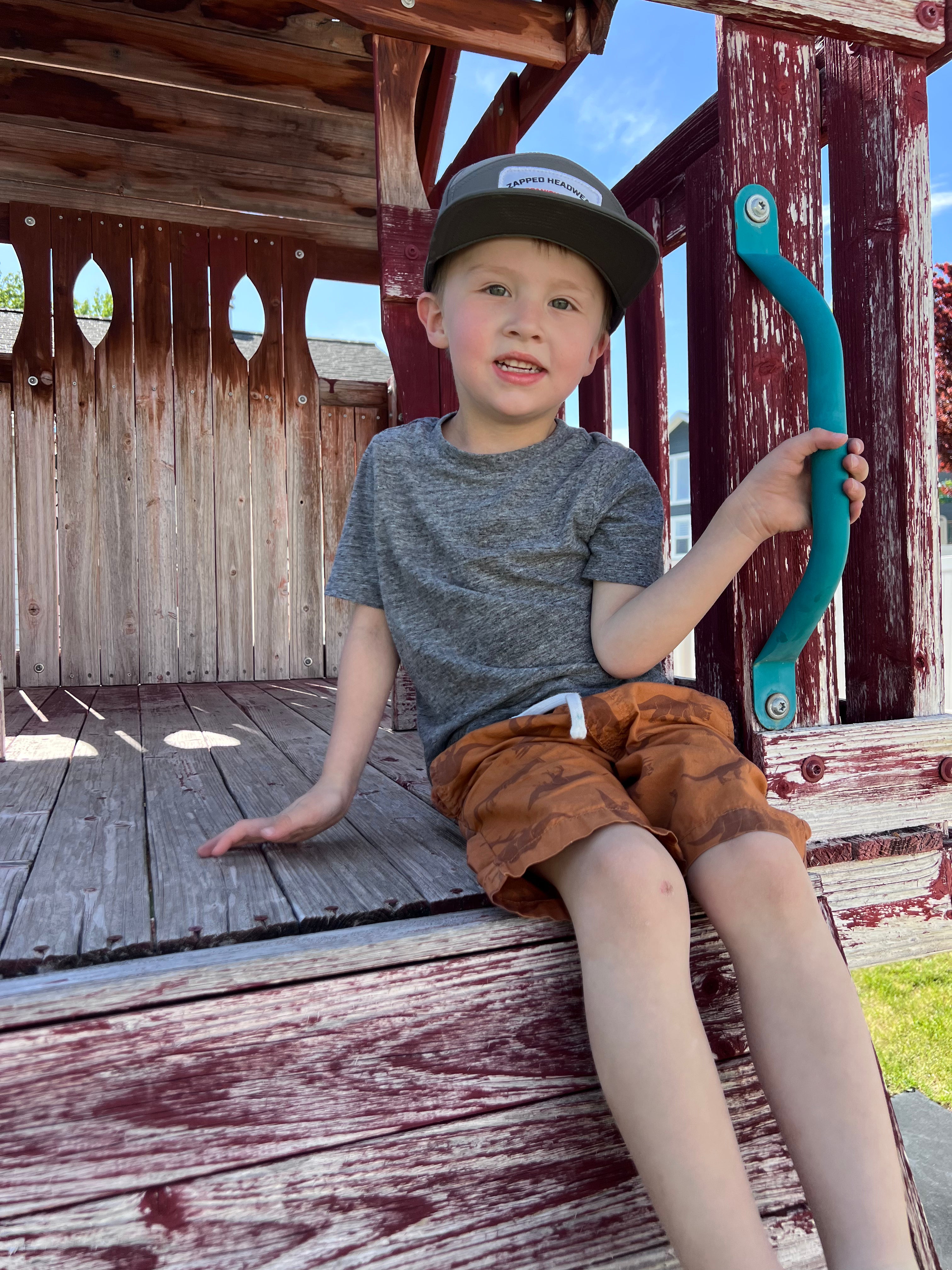 Kid wearing Custom Hat 