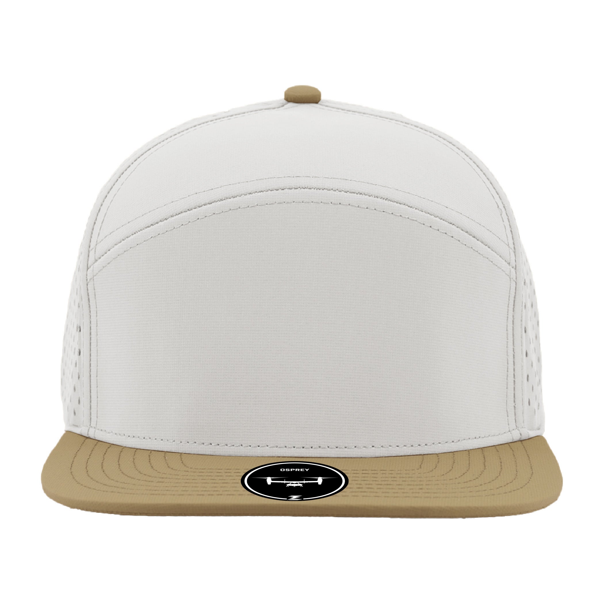 Custom Hat Osprey Khaki White Front View