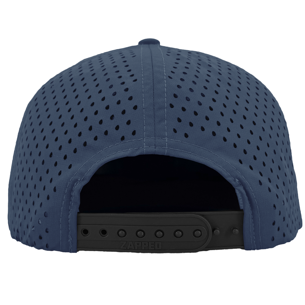 light navy apache perforated snapback Custom Hat 