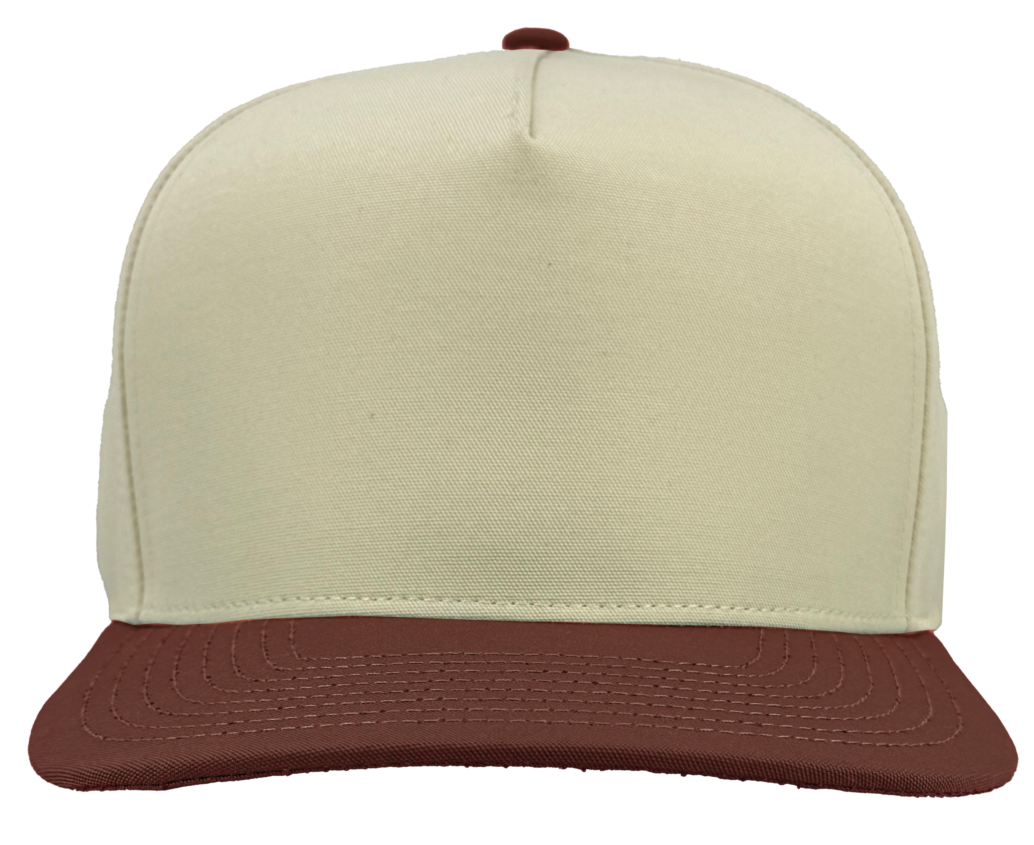 VINTAGE 5 PANEL MAROON WHITE Custom HAT