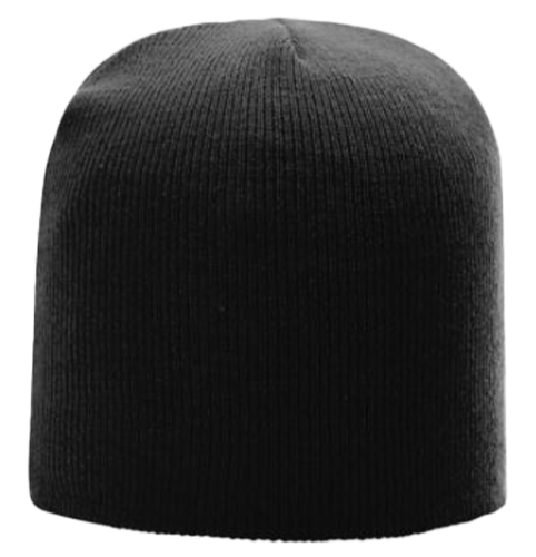 Black no cuff beanie