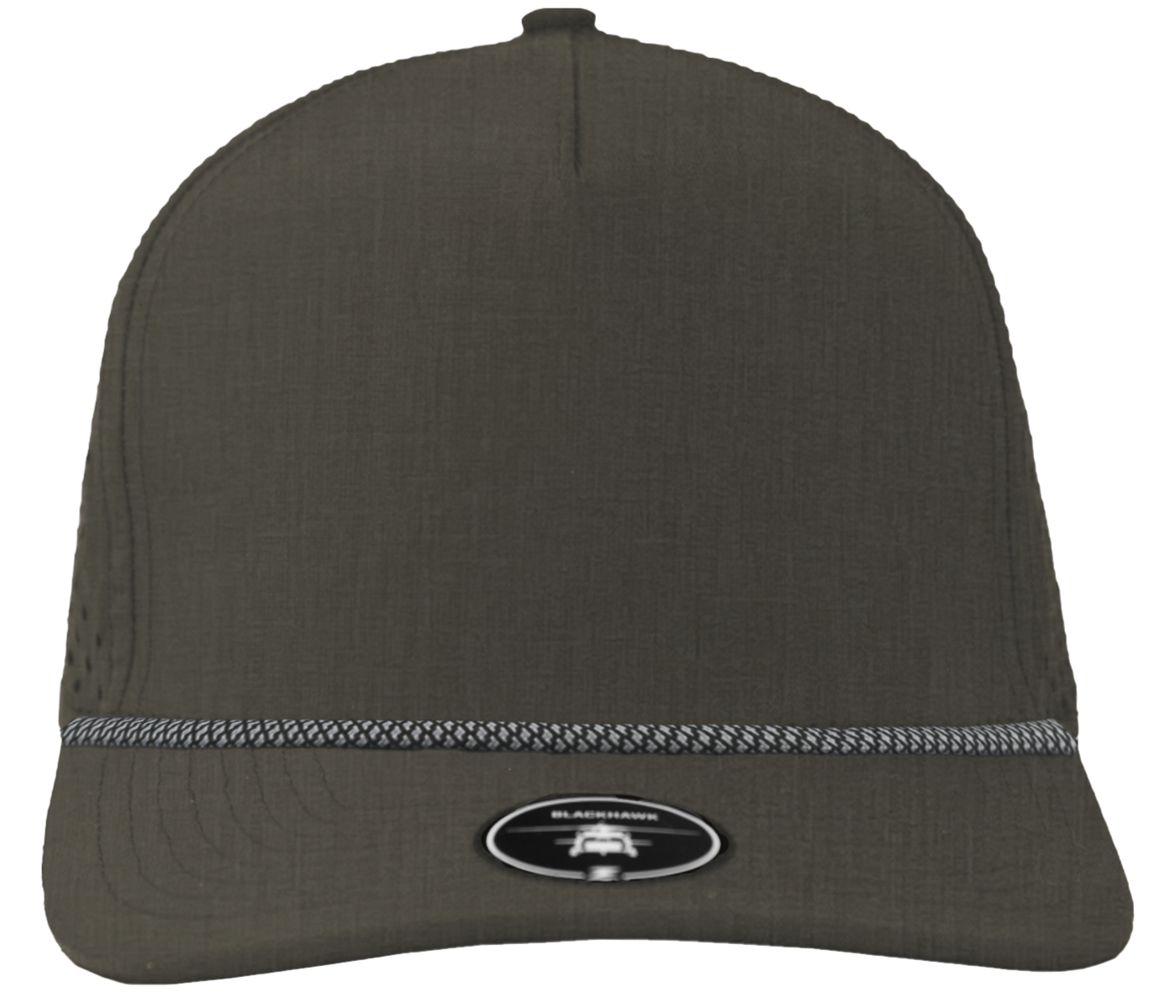 Blackhawk Graphite Custom Hat  Grey chainlink rope brim snapback hat