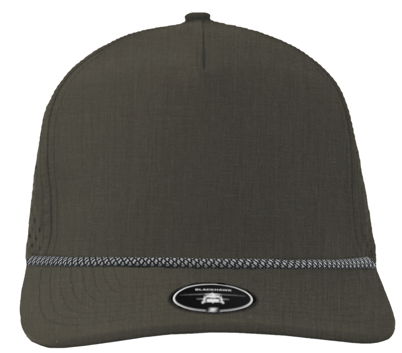 Blackhawk Graphite grey chainlink rope  5 panel snapback hat