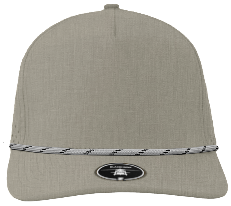Blackhawk Heather grey grey twisted rope brim snapback hat