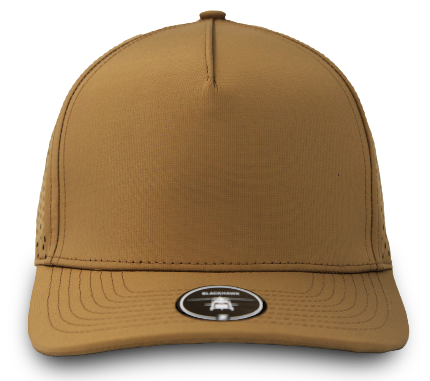 Blackhawk caramel 5 panel snapback hat