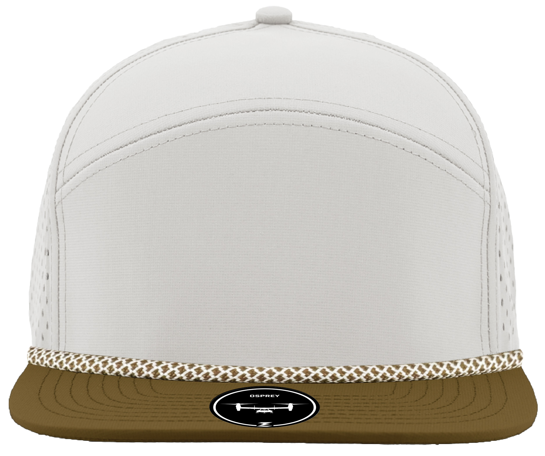 osprey r+Off white caramel bill with caramel/white chainlink rope bill