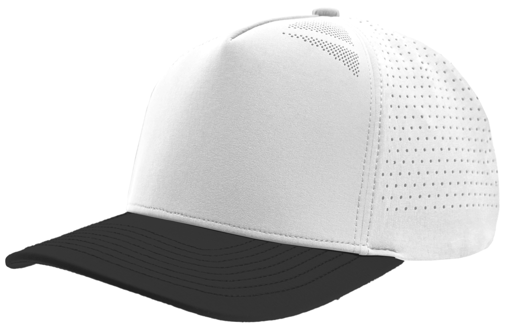 Blackhawk Elite white black bill perforated flexfit hat
