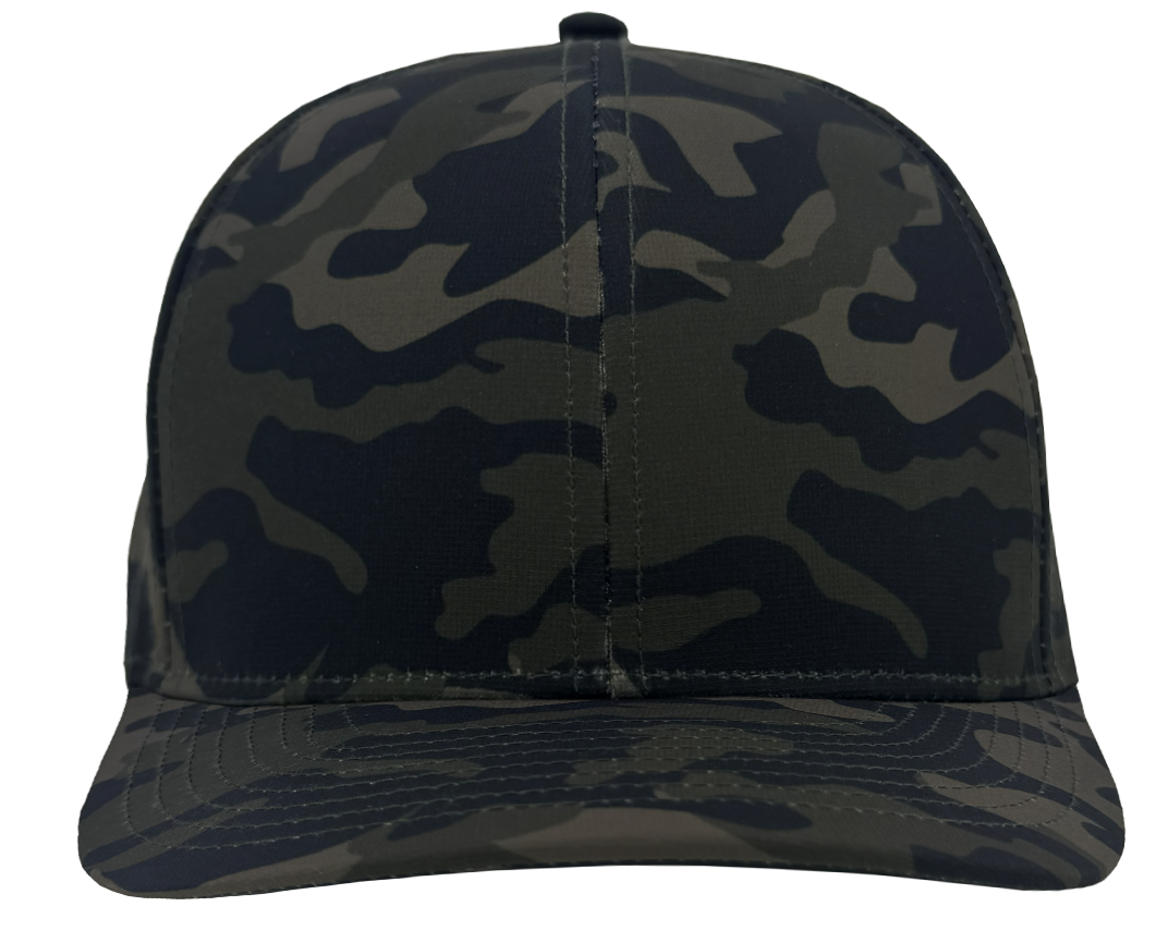 Custom hat for embroider 6 panel olive camo
