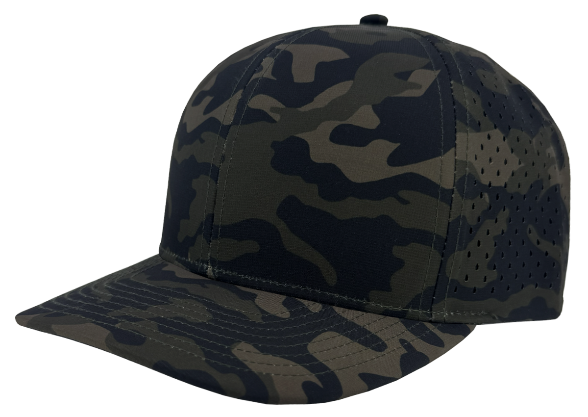 Custom hat for embroider 6 panel olive camo
