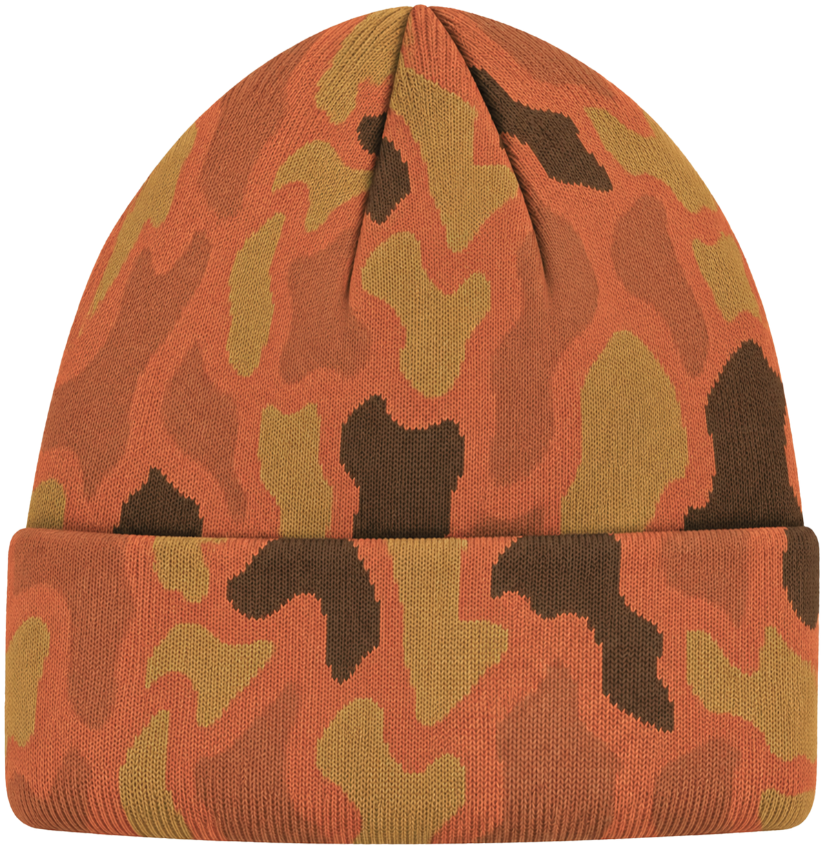Woven camo cuff beanie blank