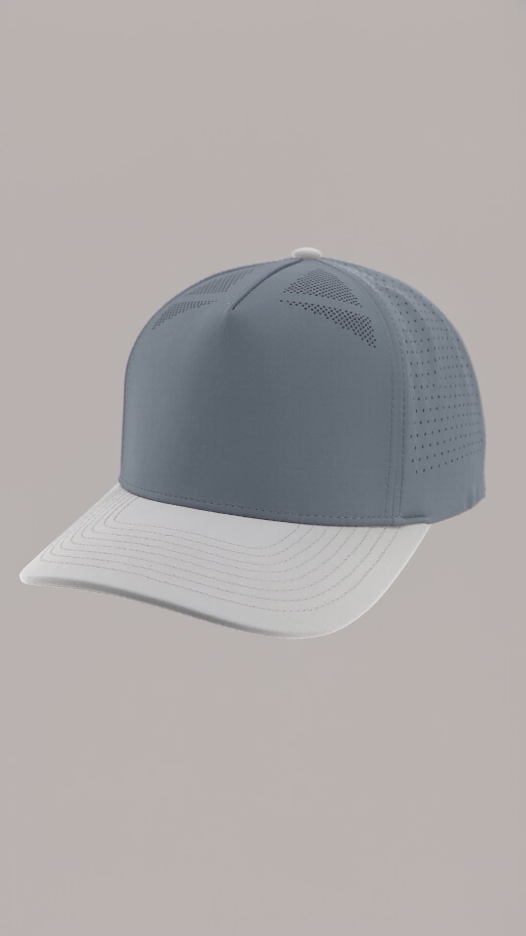 steel blue silver blackhawk elite high airflow hat with TPU clasp snapback