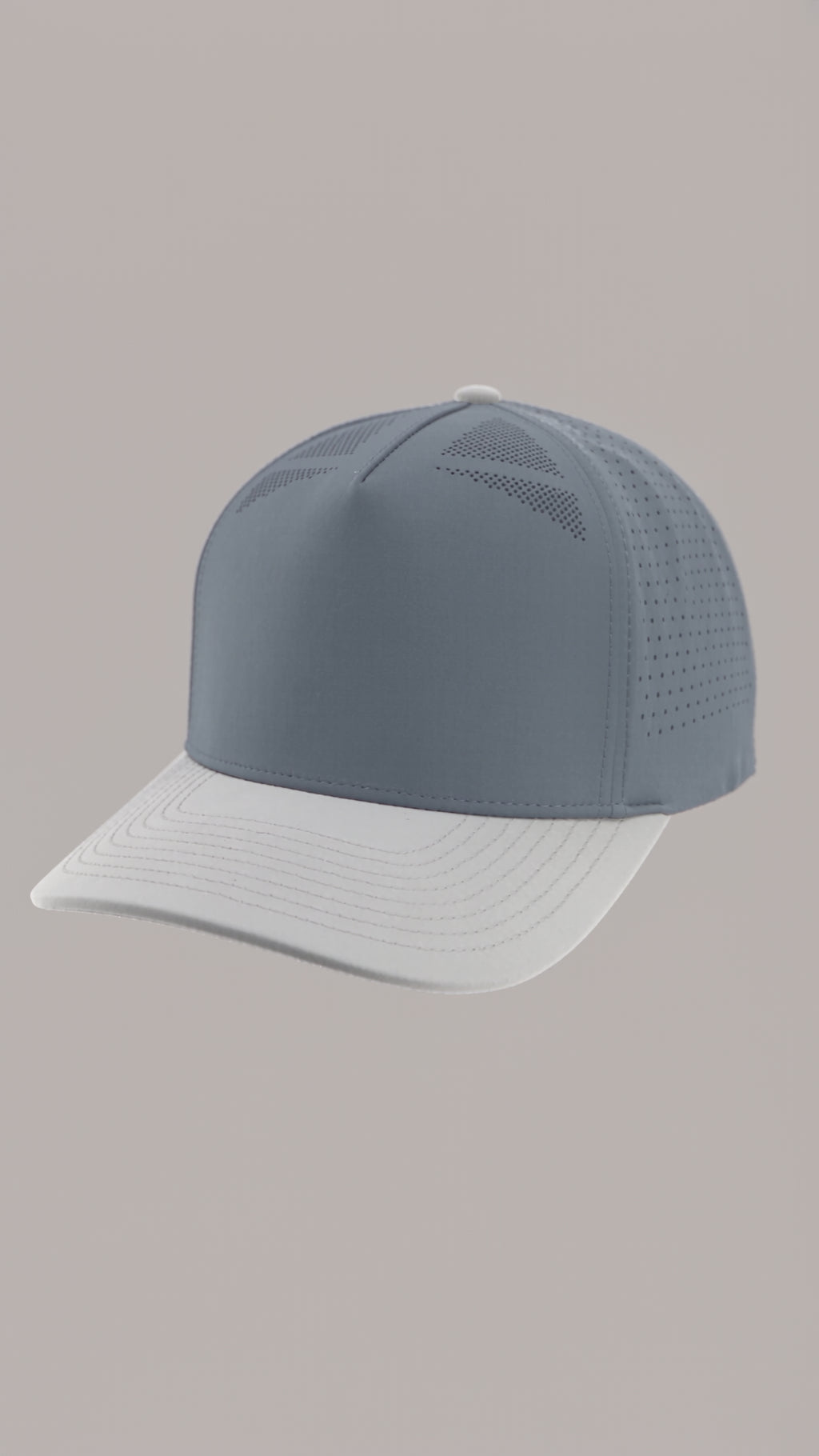 steel blue silver blackhawk elite high airflow hat with TPU clasp snapback