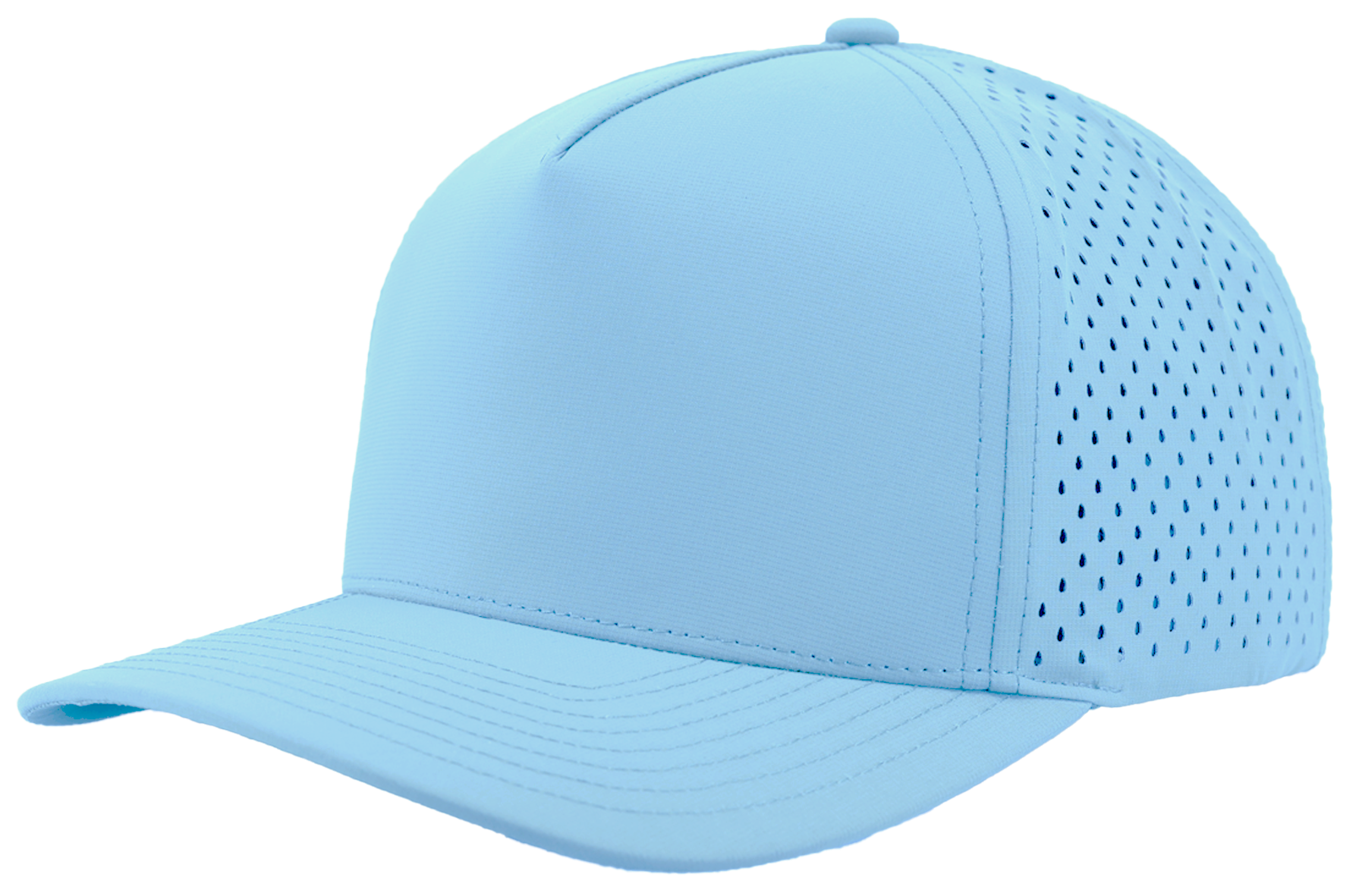zapped headwear Custom Hat colombia blue blackhawk five panel snapback hat front side view