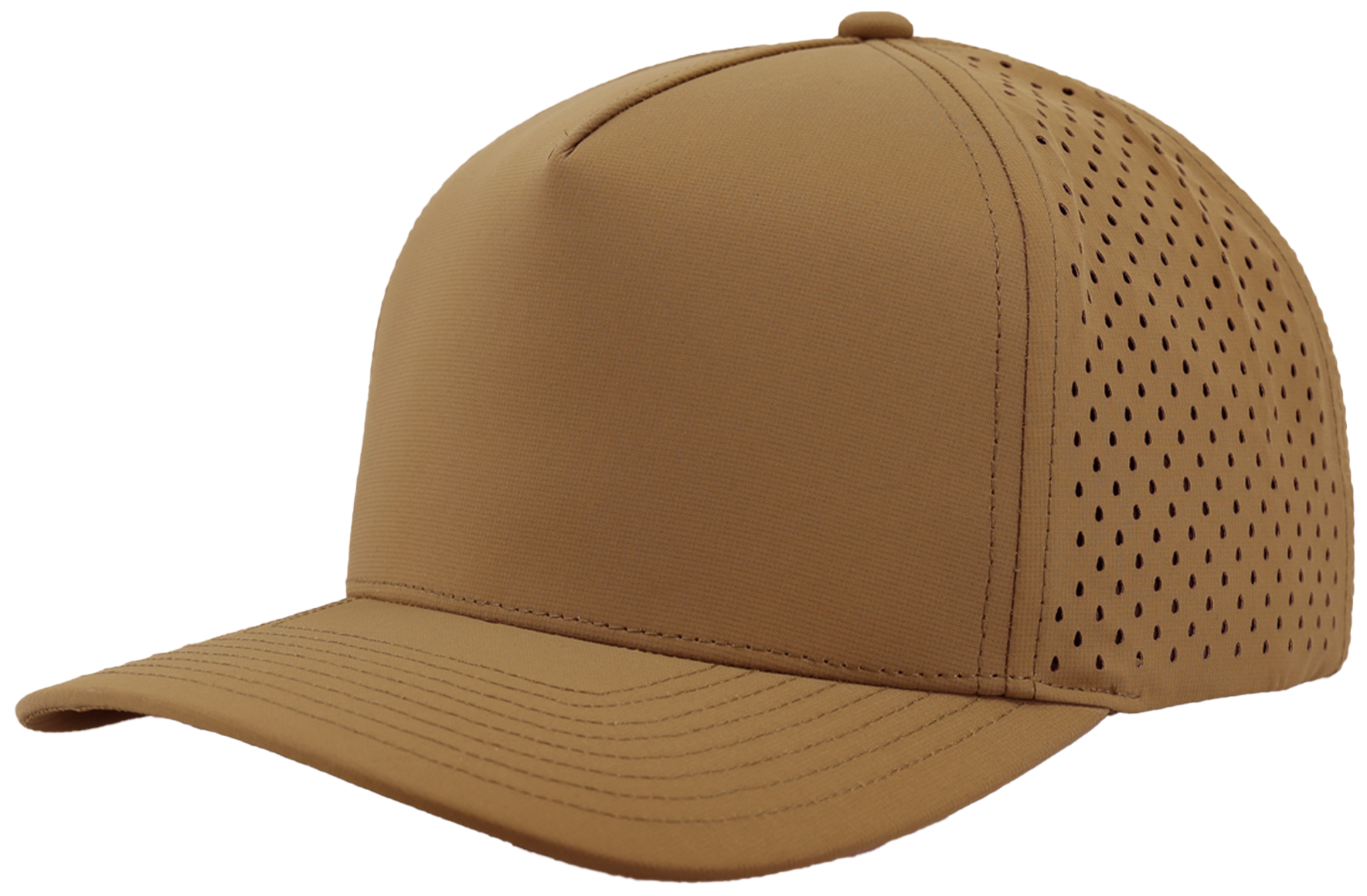 Custom Hat caramel blackhawk snapback hat side view