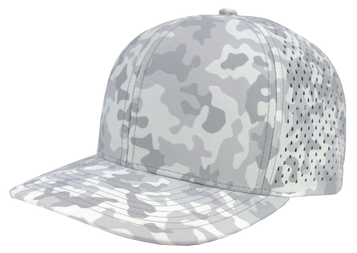 Custom hat for embroider 6 panel snow camo