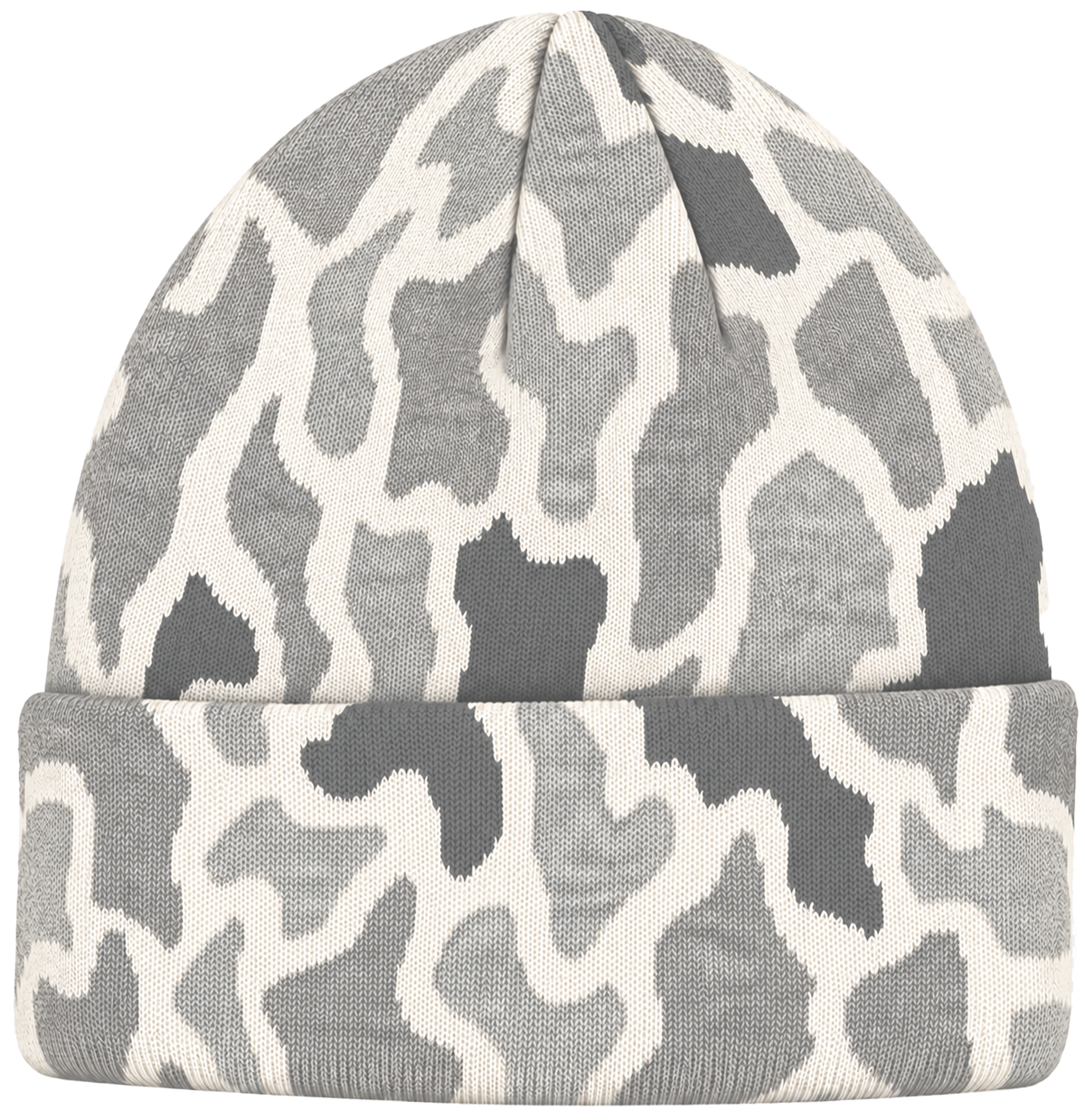 Woven camo cuff beanie blank