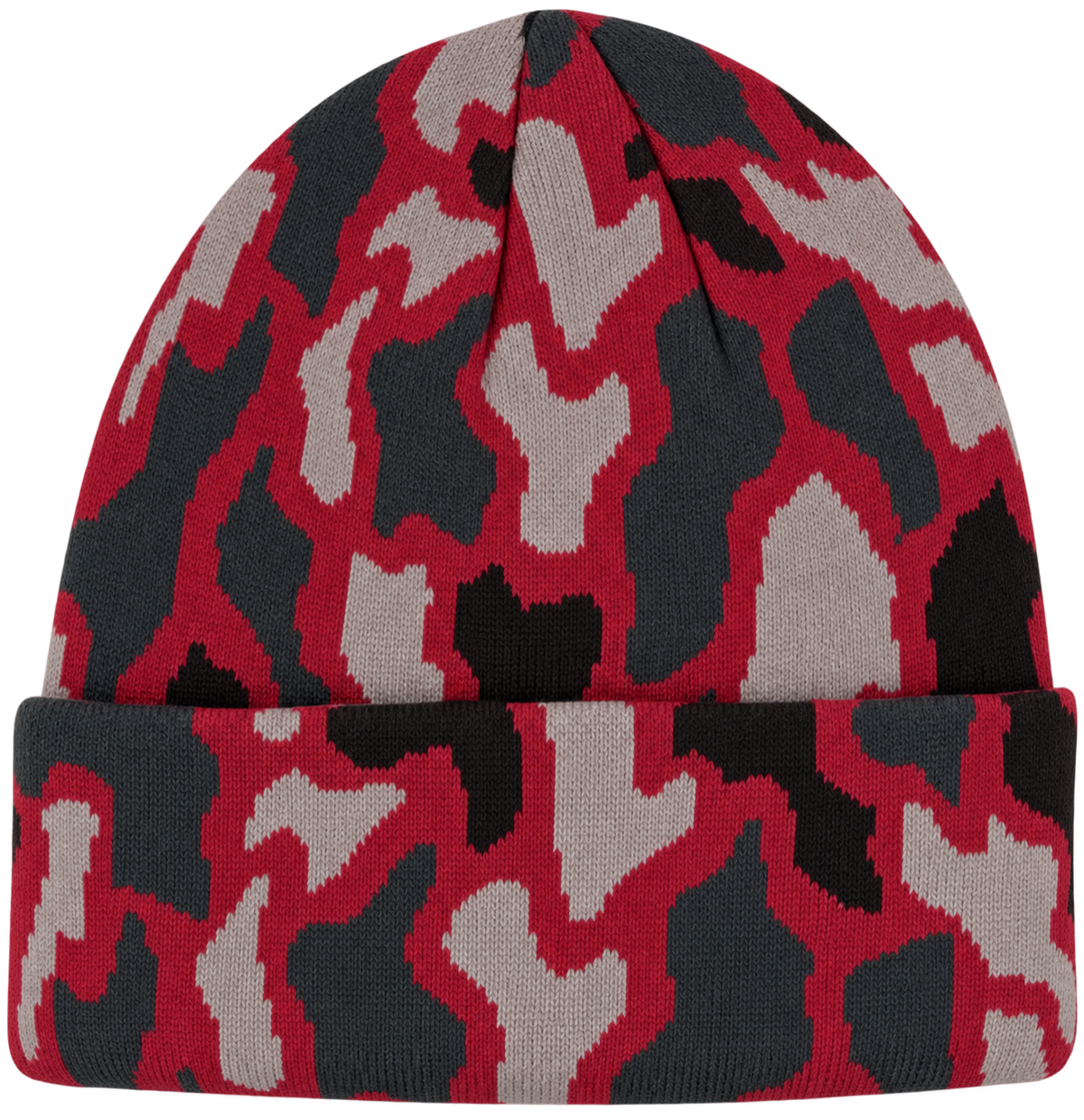 Woven camo cuff beanie blank