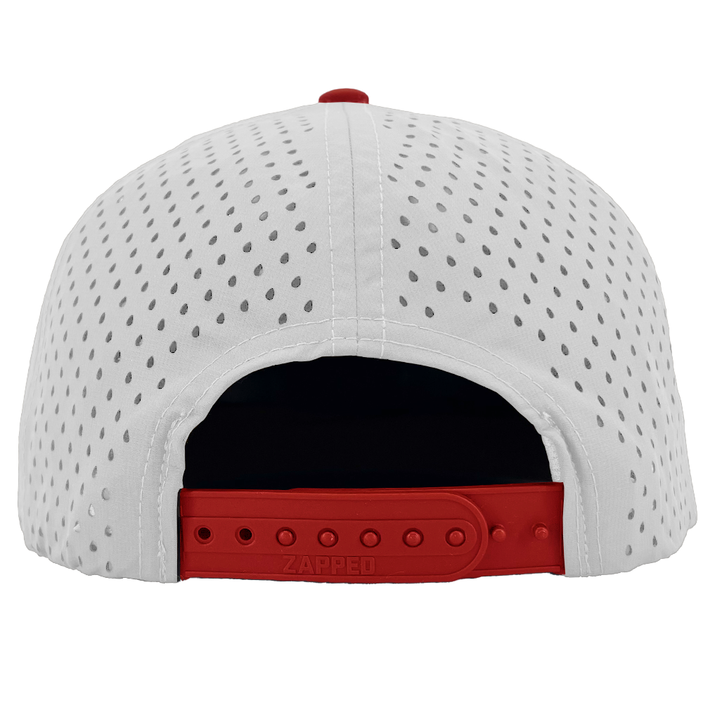 Custom hat for embroider 6 panel white red