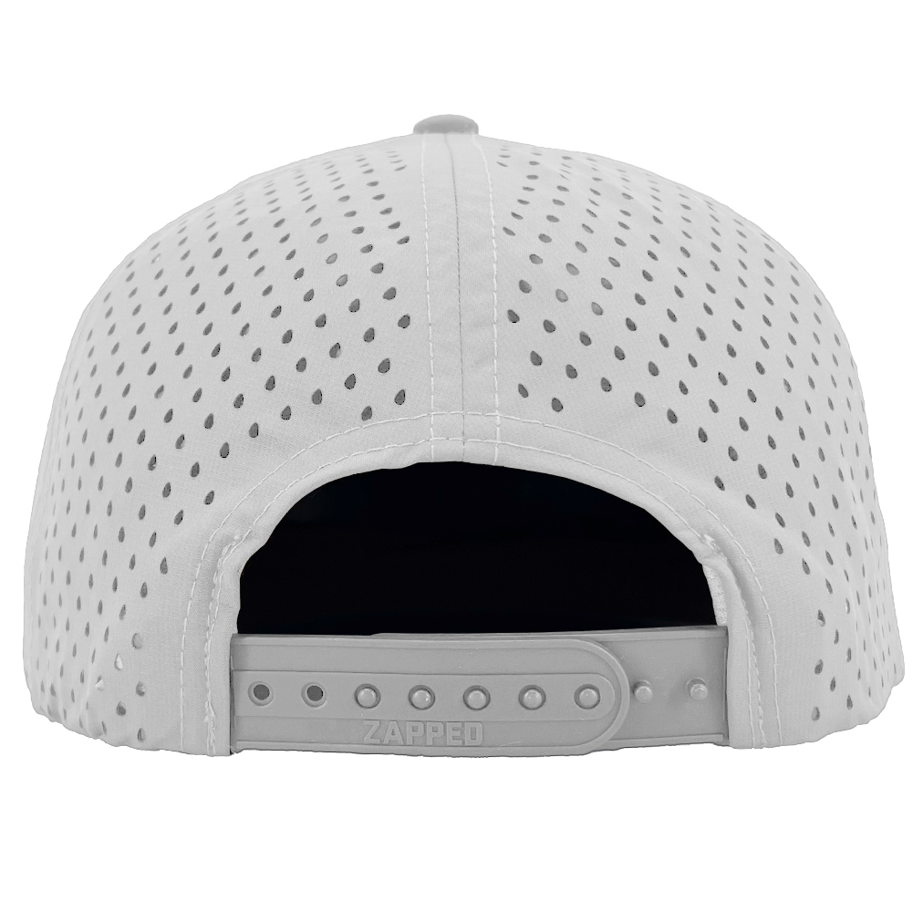 Custom hat for embroider 6 panel white silver