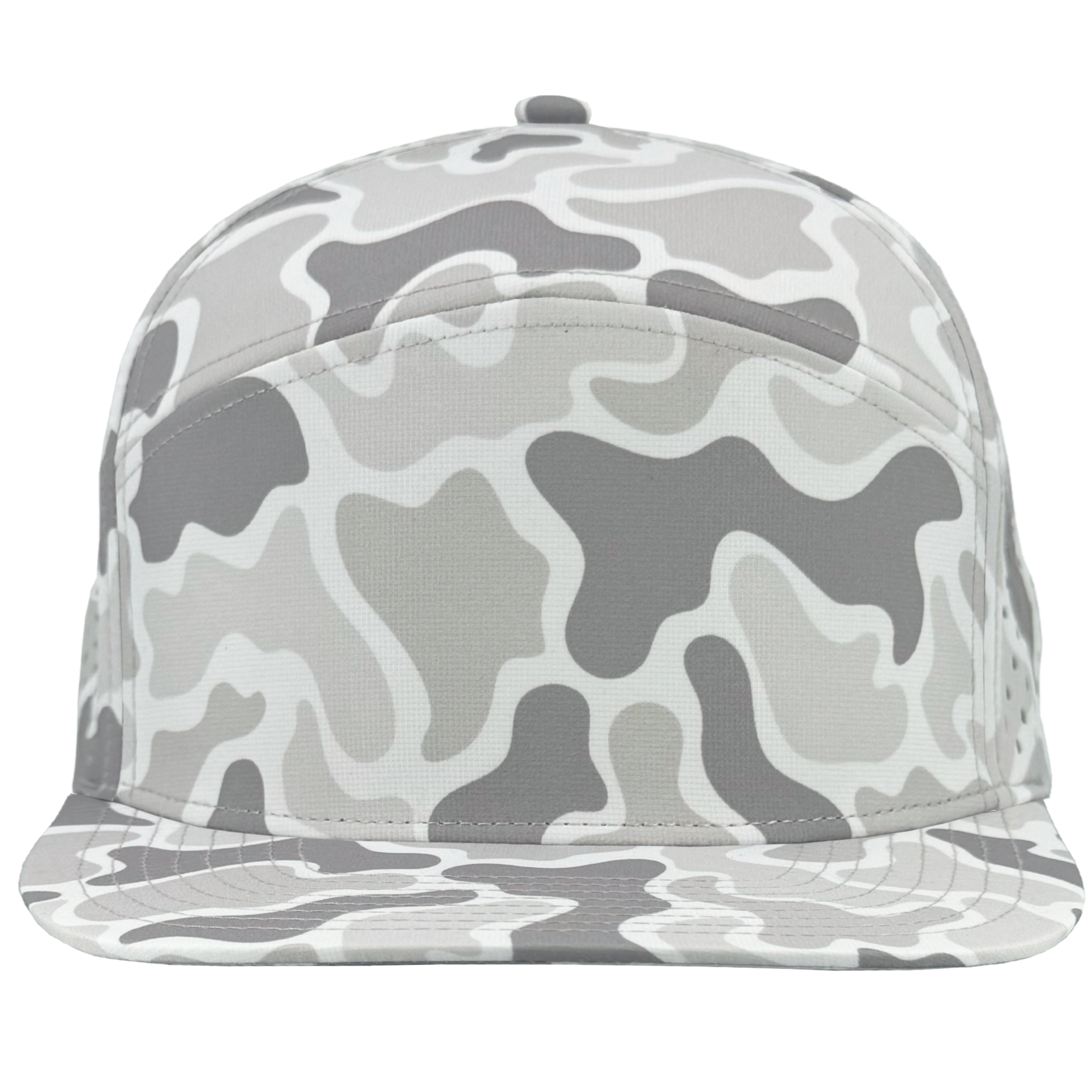 old school snow camo osprey 7 panel snapback hat