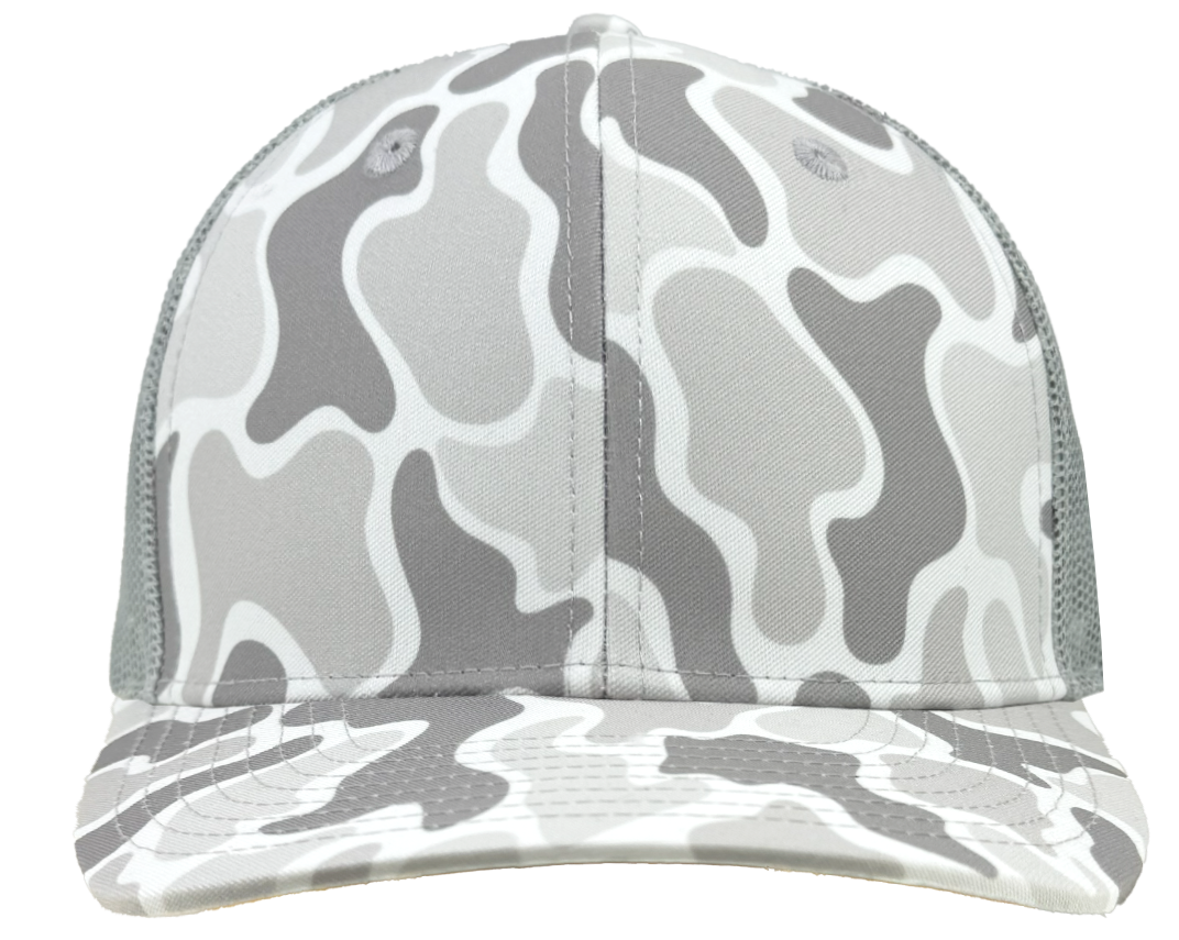 white old school camo trucker hat 112 
