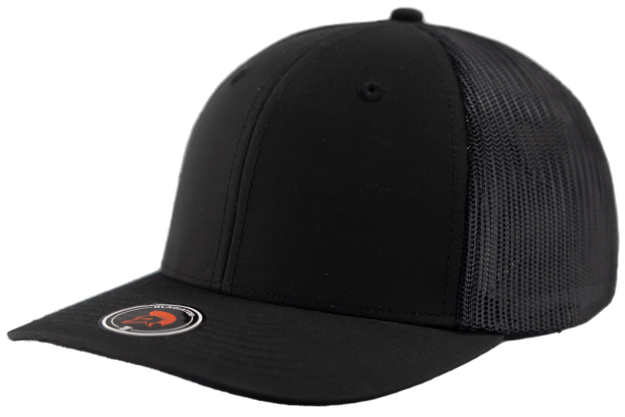 Gladiator- Custom Hat Water Repellent hat-Zapped Headwear-Black-Snapback-Custom hat-Zapped Headwear-side