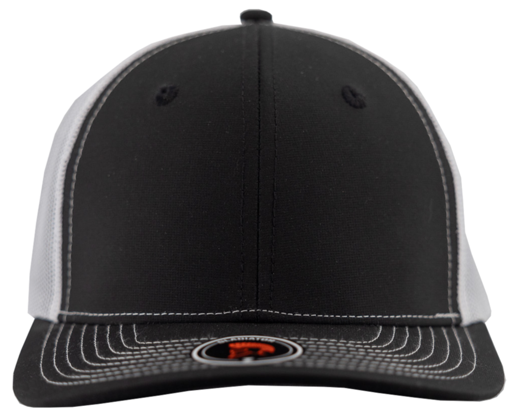 Gladiator-Custom Hat  Water Repellent hat-Zapped Headwear-Black-white-Snapback-Custom hat-Zapped Headwear