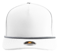 BLACKHAWK R+ (Rope Brim)-Water Repellent hat-Zapped Headwear-White/Black Chainlink Rope-Zapped Headwear-5 panel - rope hat - golf hat