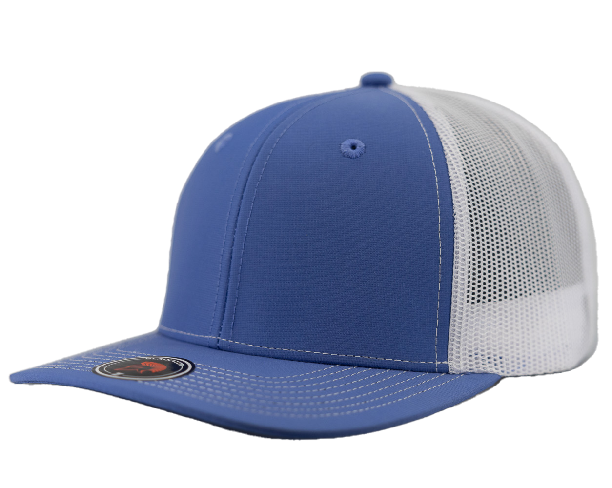 Gladiator- Custom Hat Water Repellent hat-Zapped Headwear-blue-white-Snapback-Custom hat-Zapped Headwear-side
