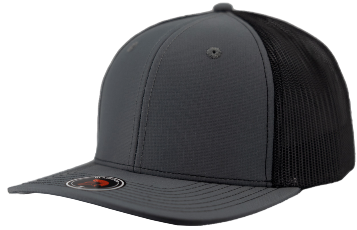 Custom Hat Gladiator- Custom Hat Water Repellent hat-Zapped Headwear-charcoal-black-Snapback-Custom hat-Zapped Headwear-side