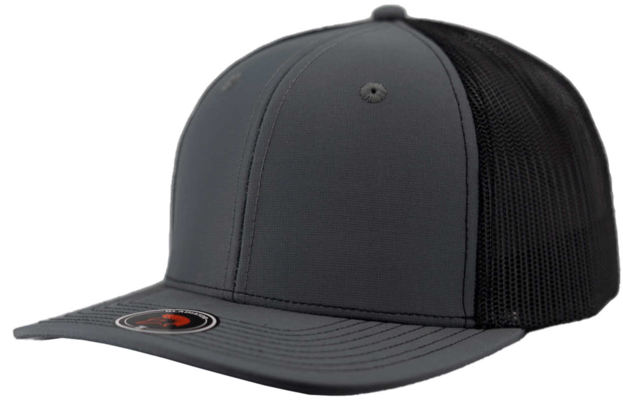 Gladiator-Water Repellent hat-Zapped Headwear-charcoal-black-Snapback-Custom hat-Zapped Headwear-side