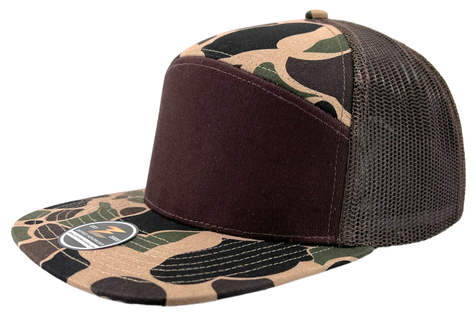 Custom Hat old school duck camo 7 panel snapback hat