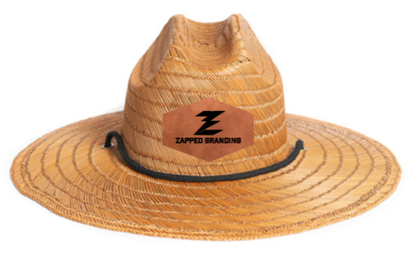 Custom Drill Sergeant straw sun hat Zapped Headwear