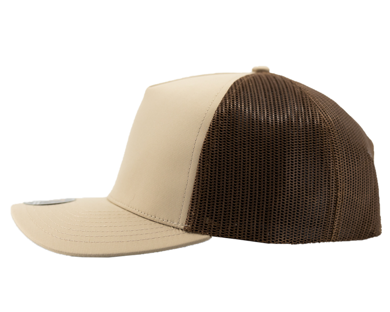 MARINE-Water Repellent hat-Zapped Headwear-Khaki-coffee-Side-Zapped Headwear-Snapback-five panel-custom hat