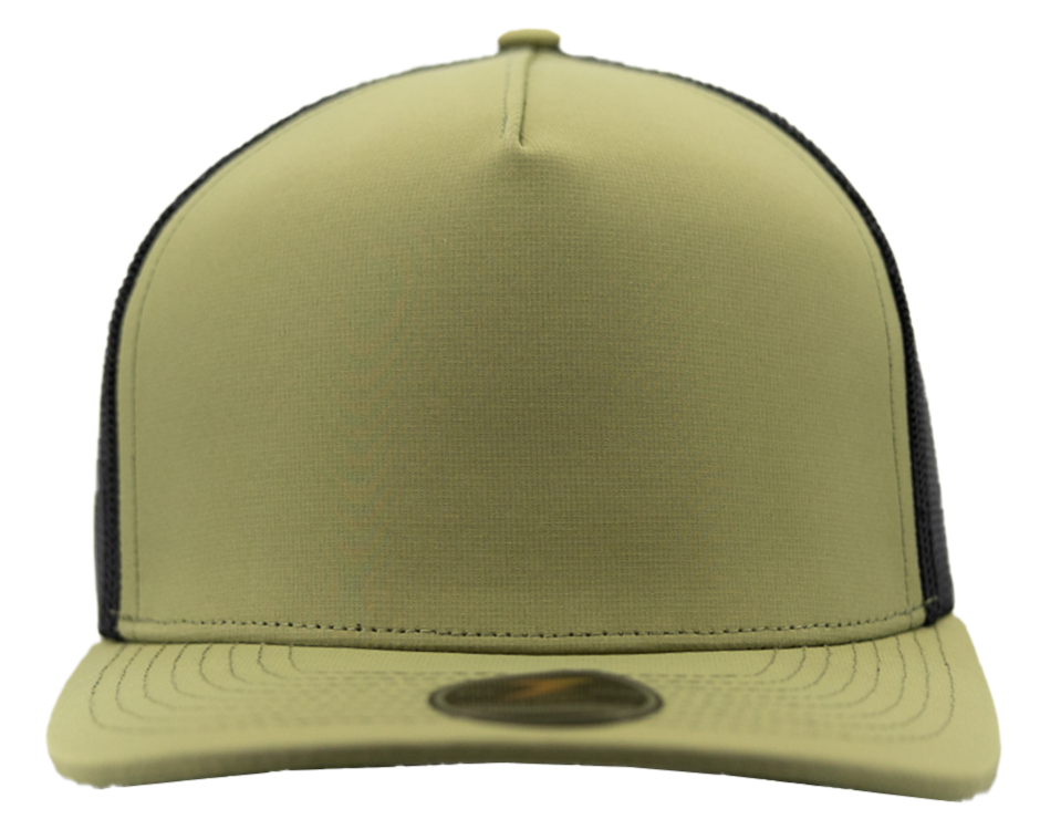 MARINE-Water Repellent hat-Zapped Headwear-Loden-Black-Front-Snapback-five panel-custom hat