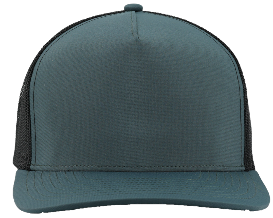 MARINE-Water Repellent hat-Zapped Headwear-Steel-blue-Black-Snapback-Custom hat-Leather patch hat-Zapped Headwear