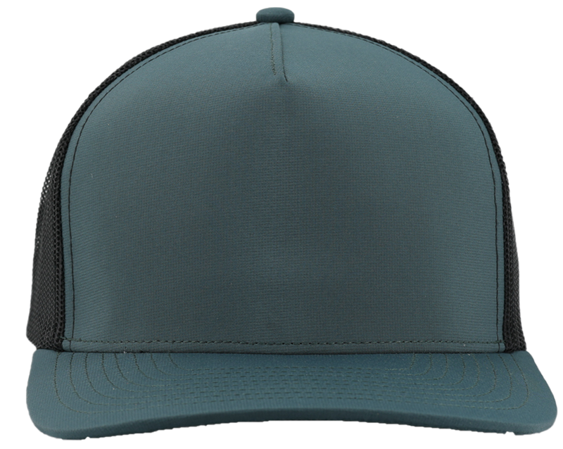MARINE-Water Repellent hat-Zapped Headwear-Steel-blue-Black-Snapback-Custom hat-Leather patch hat-Zapped Headwear