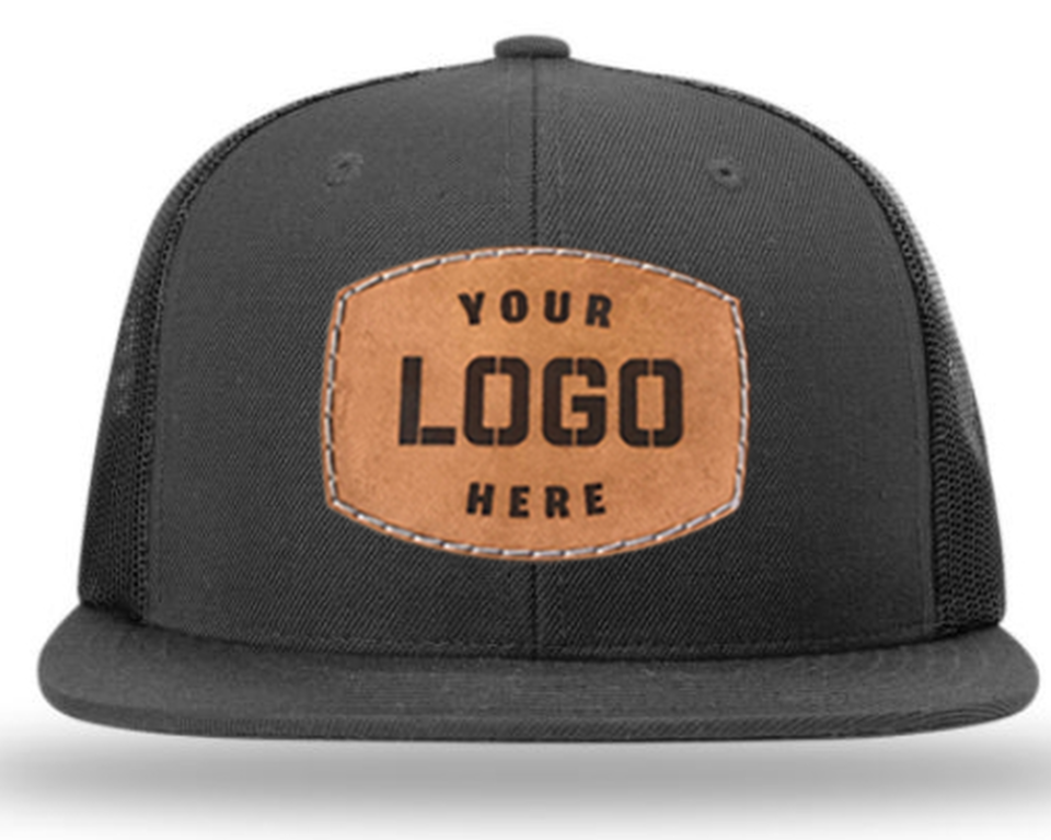 Richardson 511-Trucker snapback-Richardson-Leather patch hat-Black-Zapped Headwear