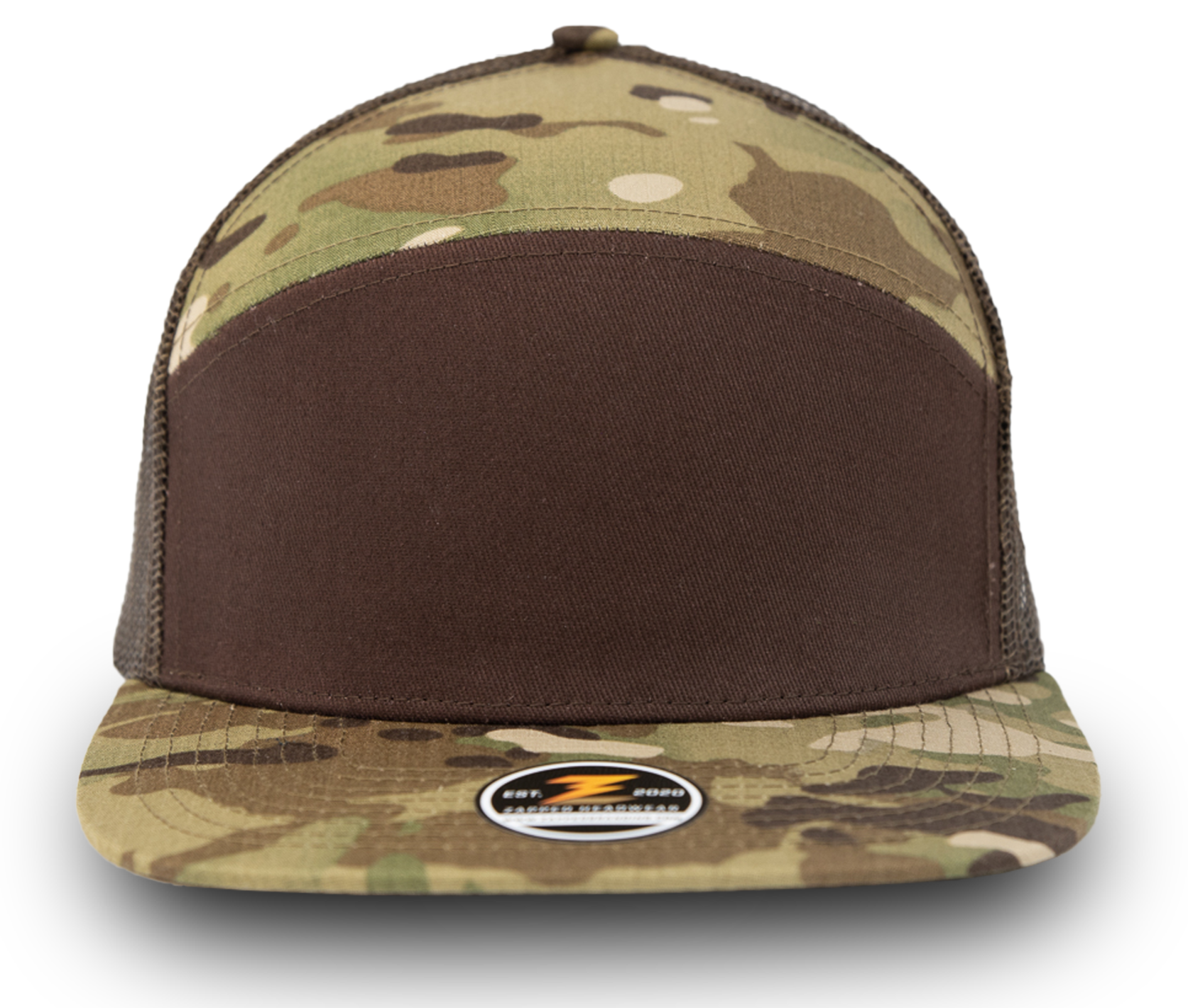 Custom Hat COBRA Blank-7-panel-Zapped Headwear-Multicam/Brown-Zapped Headwear