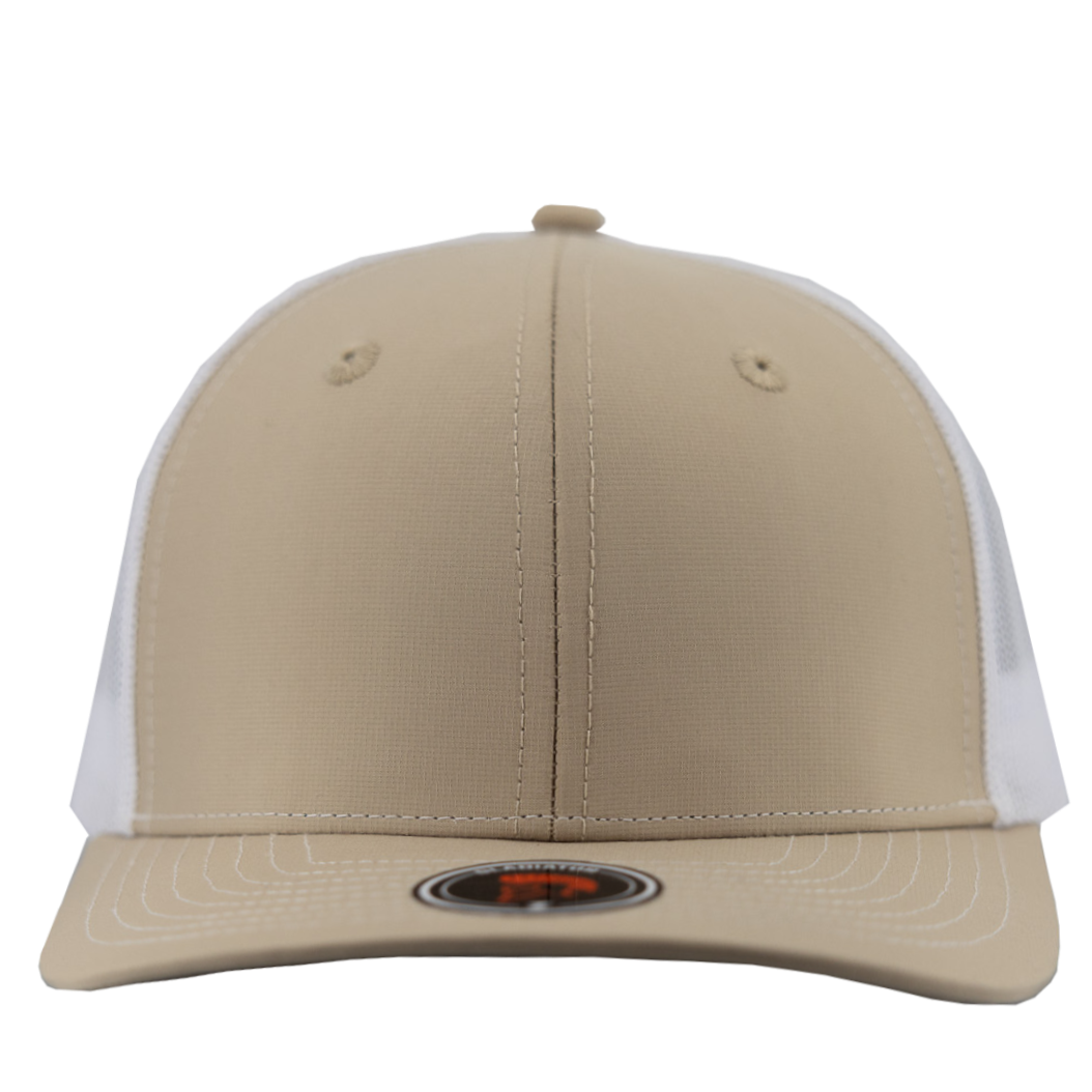 Gladiator-Water Repellent hat-Zapped Headwear-Snapback-Custom hat-Zapped Headwear-khaki-white