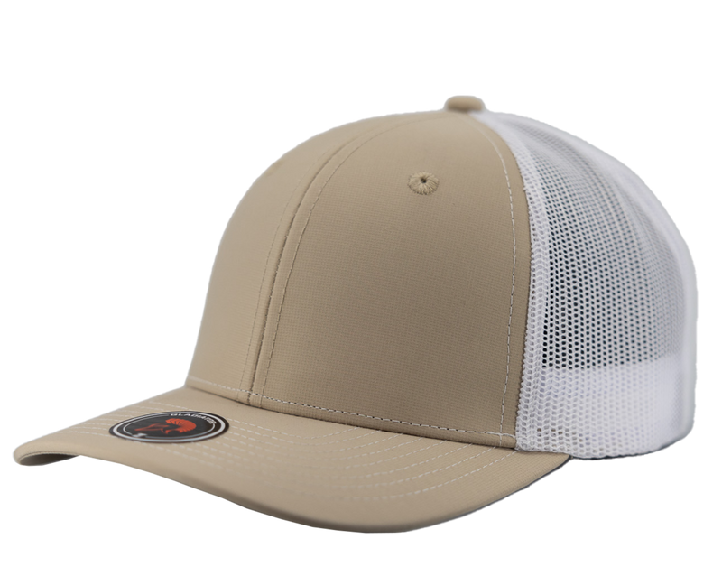 Gladiator-Water Repellent hat-Zapped Headwear-Snapback-Custom hat-Zapped Headwear-khaki-white-side