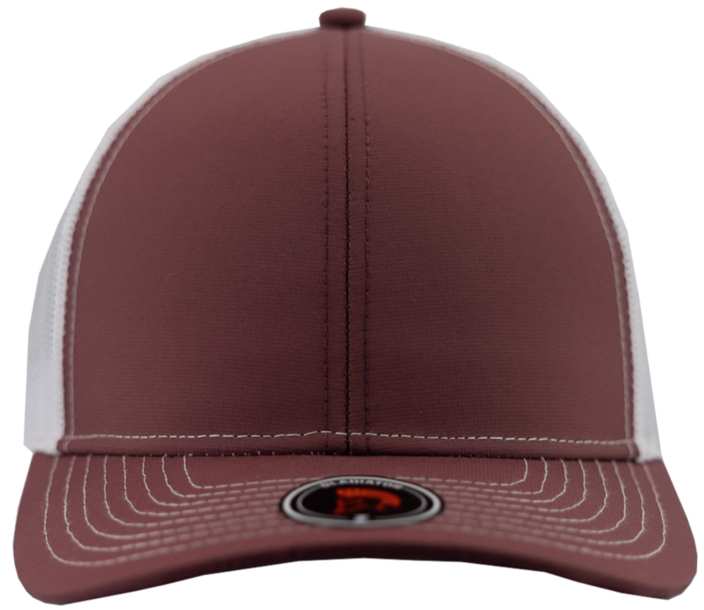 Custom Hat Gladiator-Water Repellent hat-Zapped Headwear-Snapback-Custom hat-Zapped Headwear-maroon-white