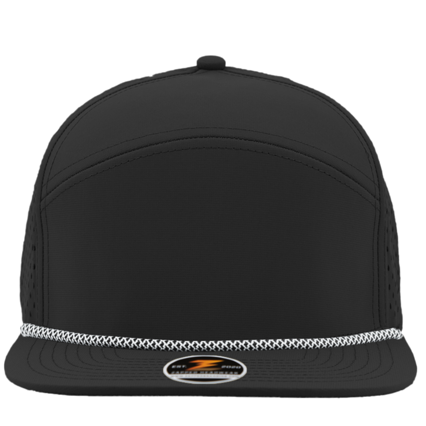 OSPREY Custom Hat -Water Repellent hat-Zapped Headwear-Black-White-Rope Brim