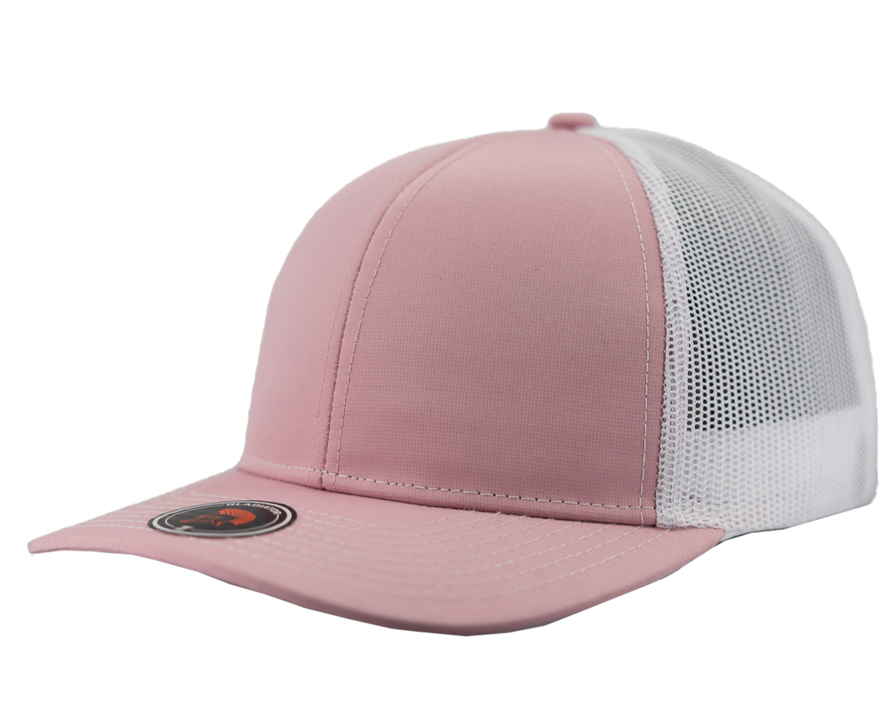 Gladiator-Custom Hat Water Repellent hat-Zapped Headwear-Snapback-Zapped Headwear-pink-white-side